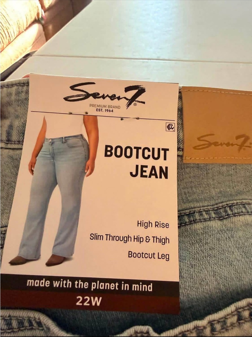 Seven7 Light Wash Bootcut Jeans